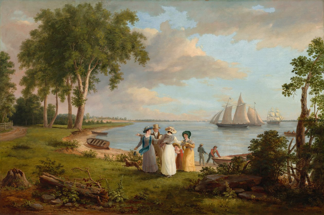 Pohled na Delaware poblíž Philadelphie, 1831. od Thomas Birch