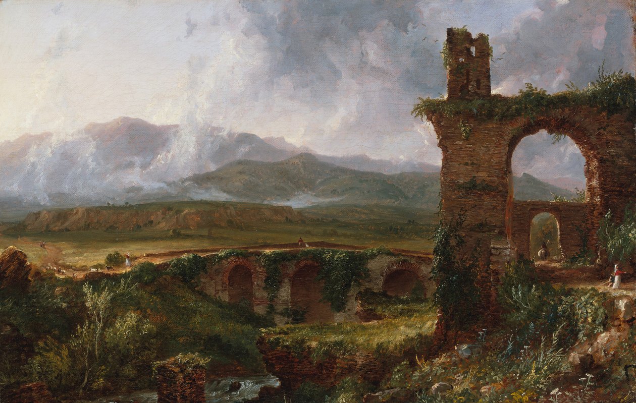 Pohled poblíž Tivoli Morning, 1832. od Thomas Cole