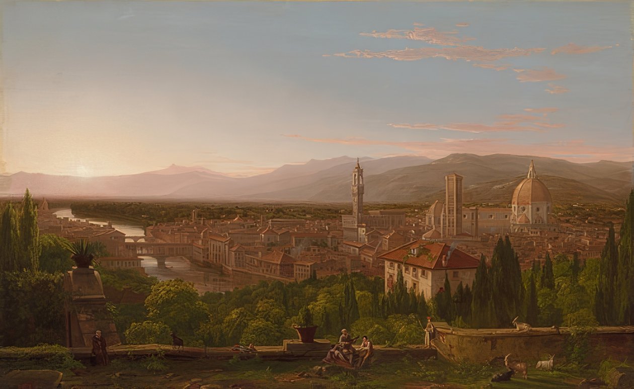 Pohled na Florencii. 1837 od Thomas Cole