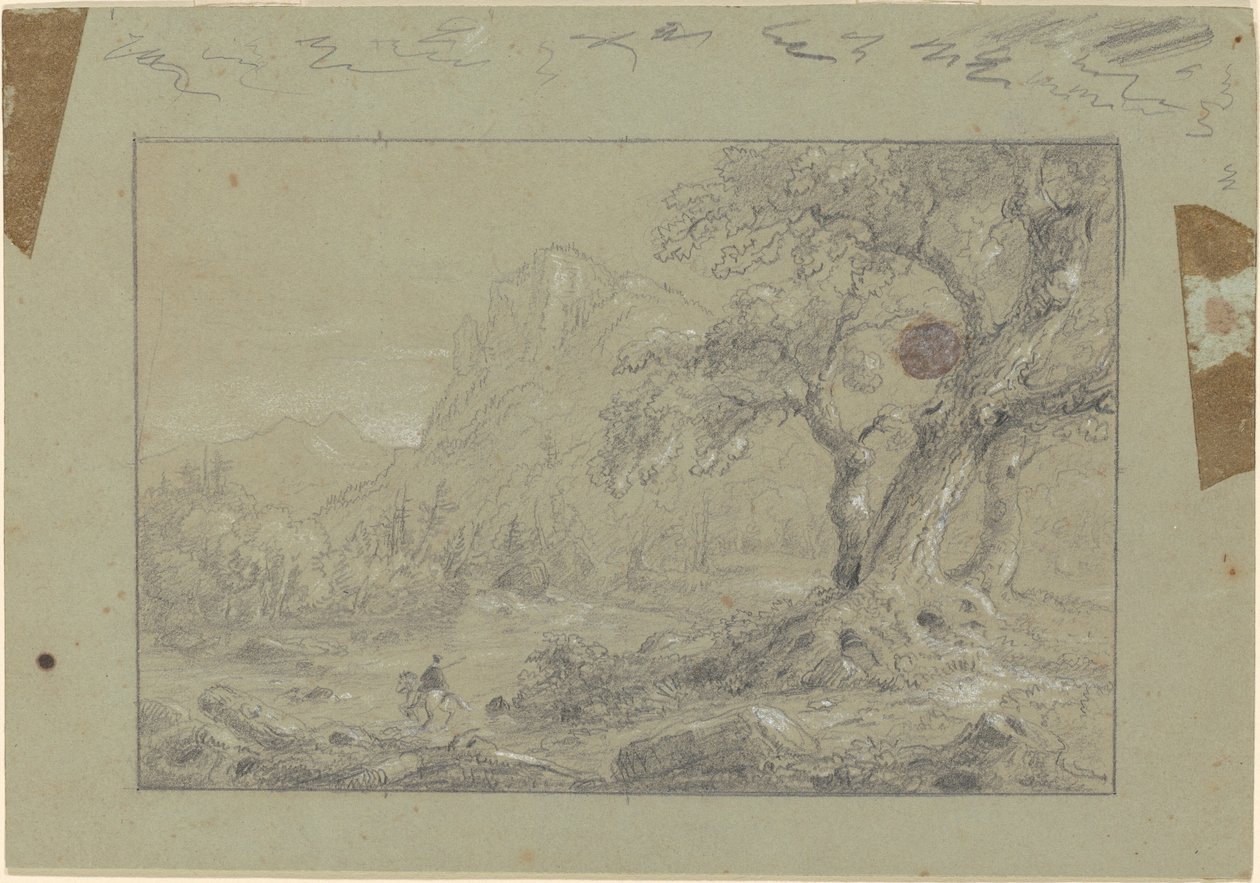 Studie na "The Mountain Ford" od Thomas Cole