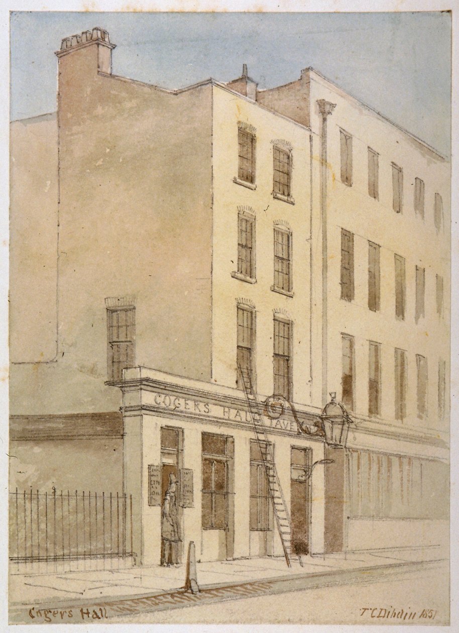 Bride Lane, City of London, 1851 od Thomas Colman Dibdin