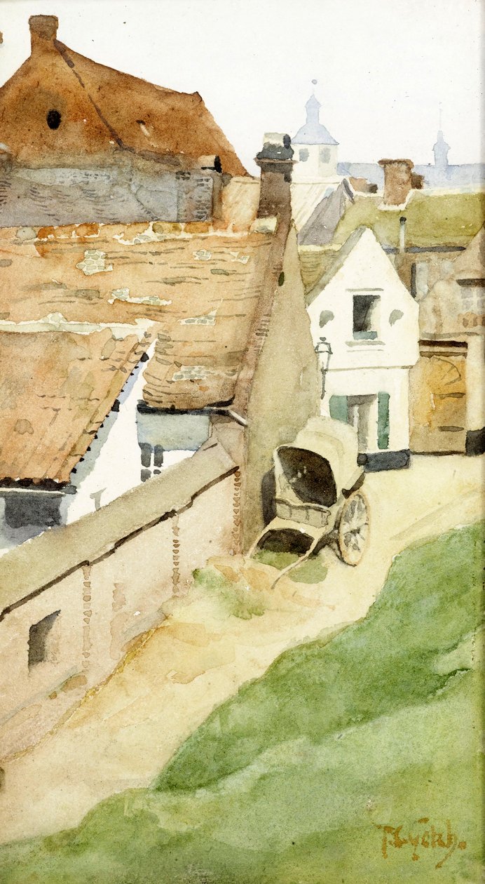 A Village Backstreet, kolem roku 1880 od Thomas Cooper Gotch