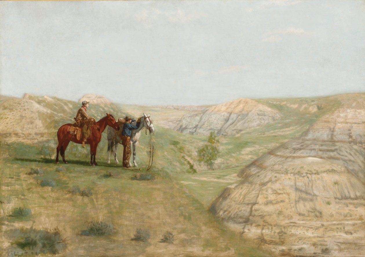 Cowboys in the Badlands, 1888 od Thomas Cowperthwait Eakins