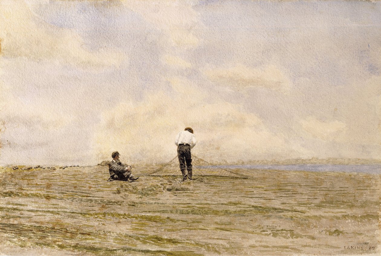 Mending the Net, 1882 od Thomas Cowperthwait Eakins