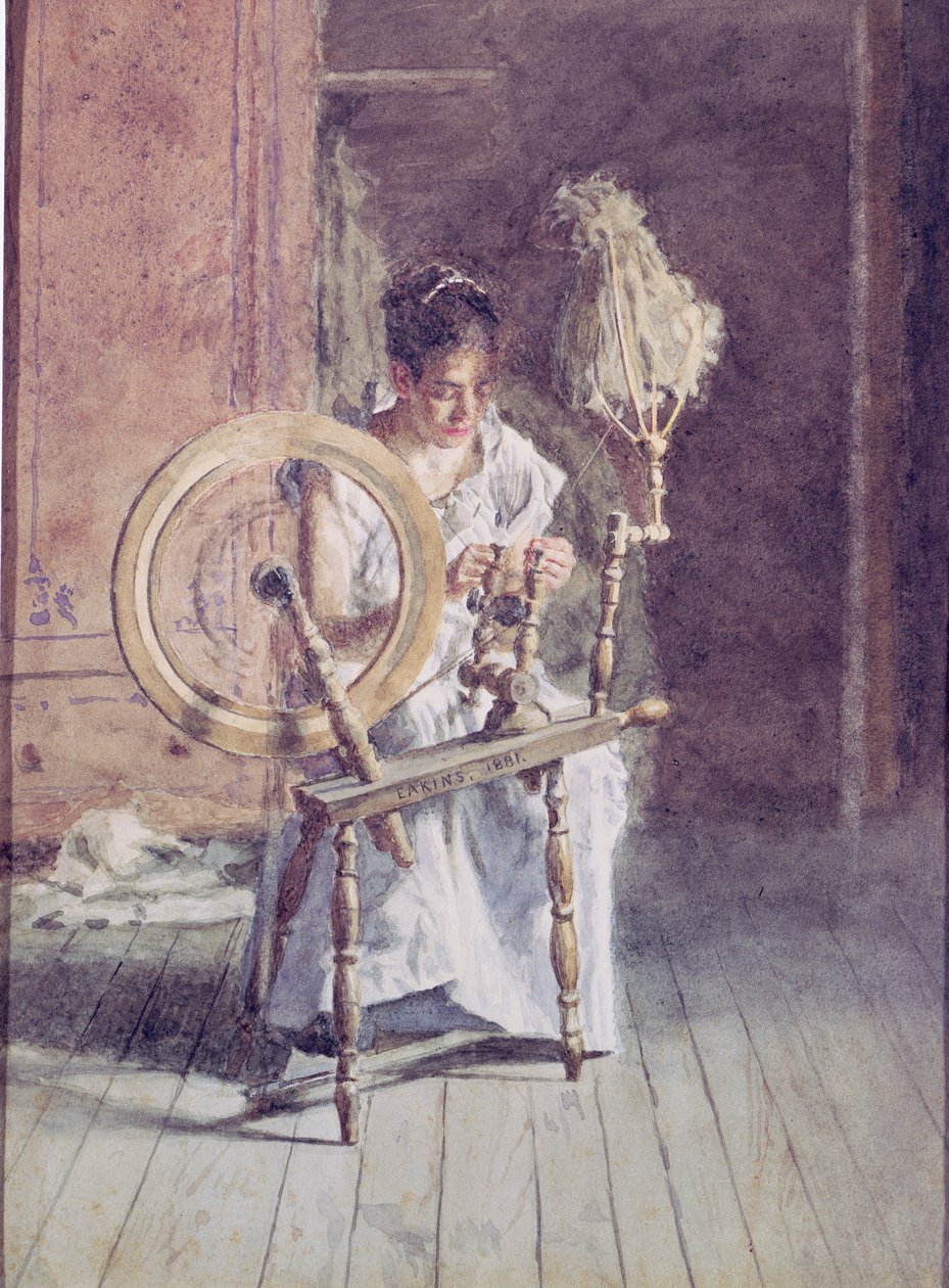 Spinning, 1881 od Thomas Cowperthwait Eakins