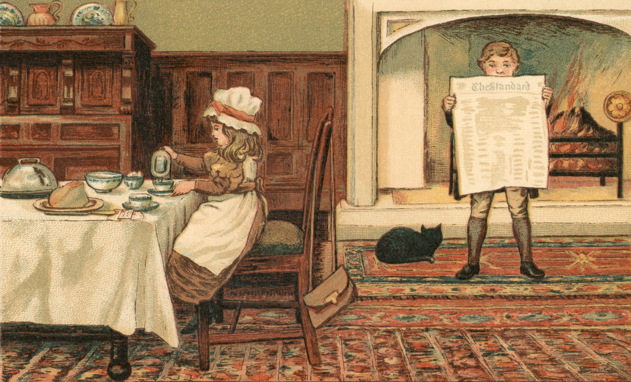 Domácí život: Děti v jídelně od Thomas Crane