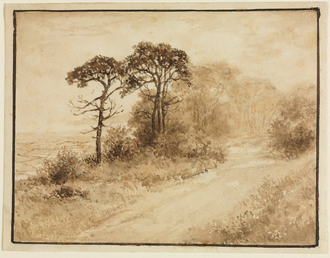 Krajina s klikatou cestou, 1833. od Thomas Doughty