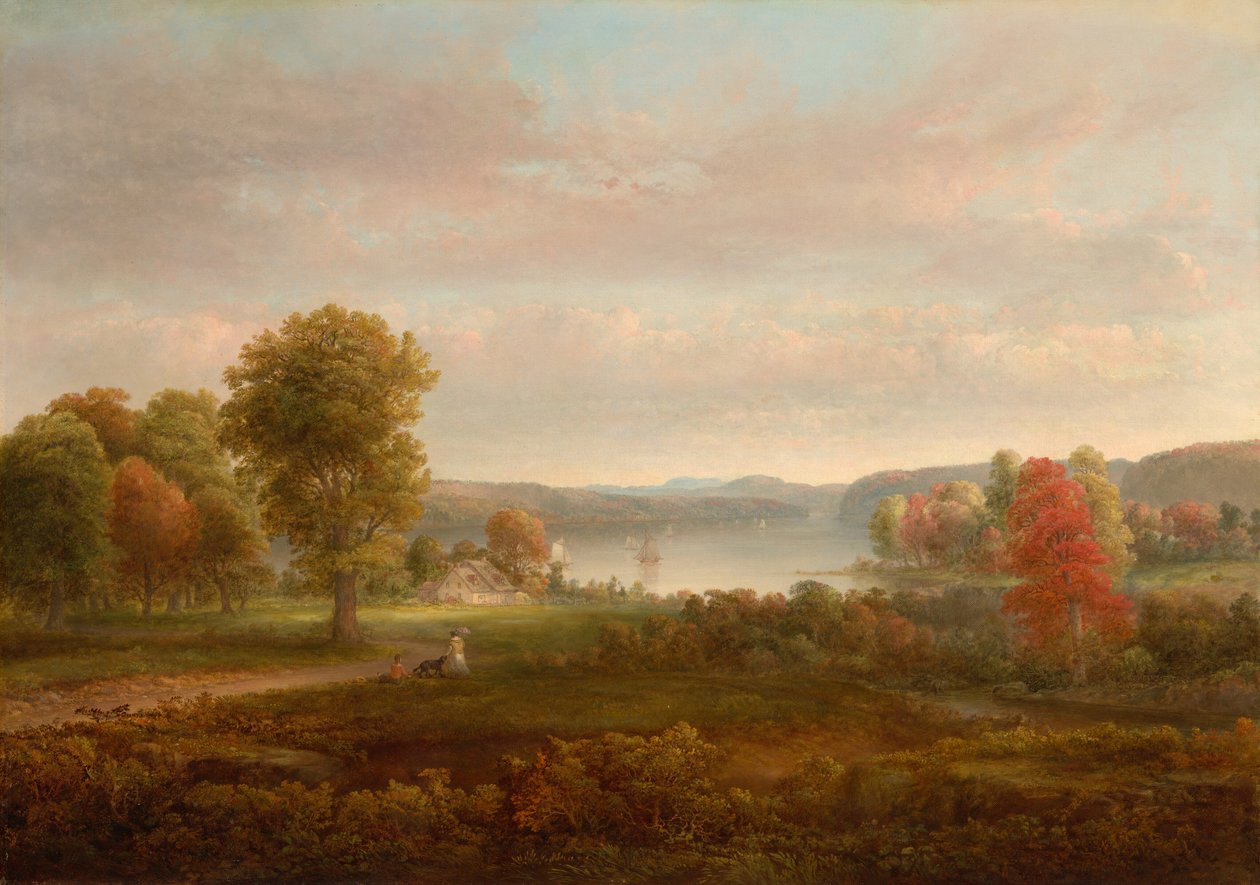 Pohled na Hudson na podzim, 1850. od Thomas Doughty