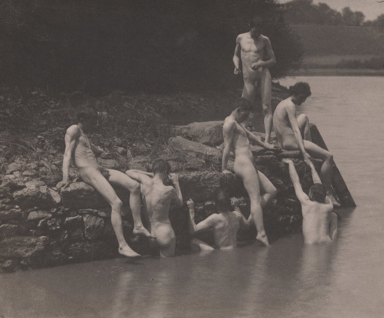 Studie pro "Plavání" od Thomas Eakins