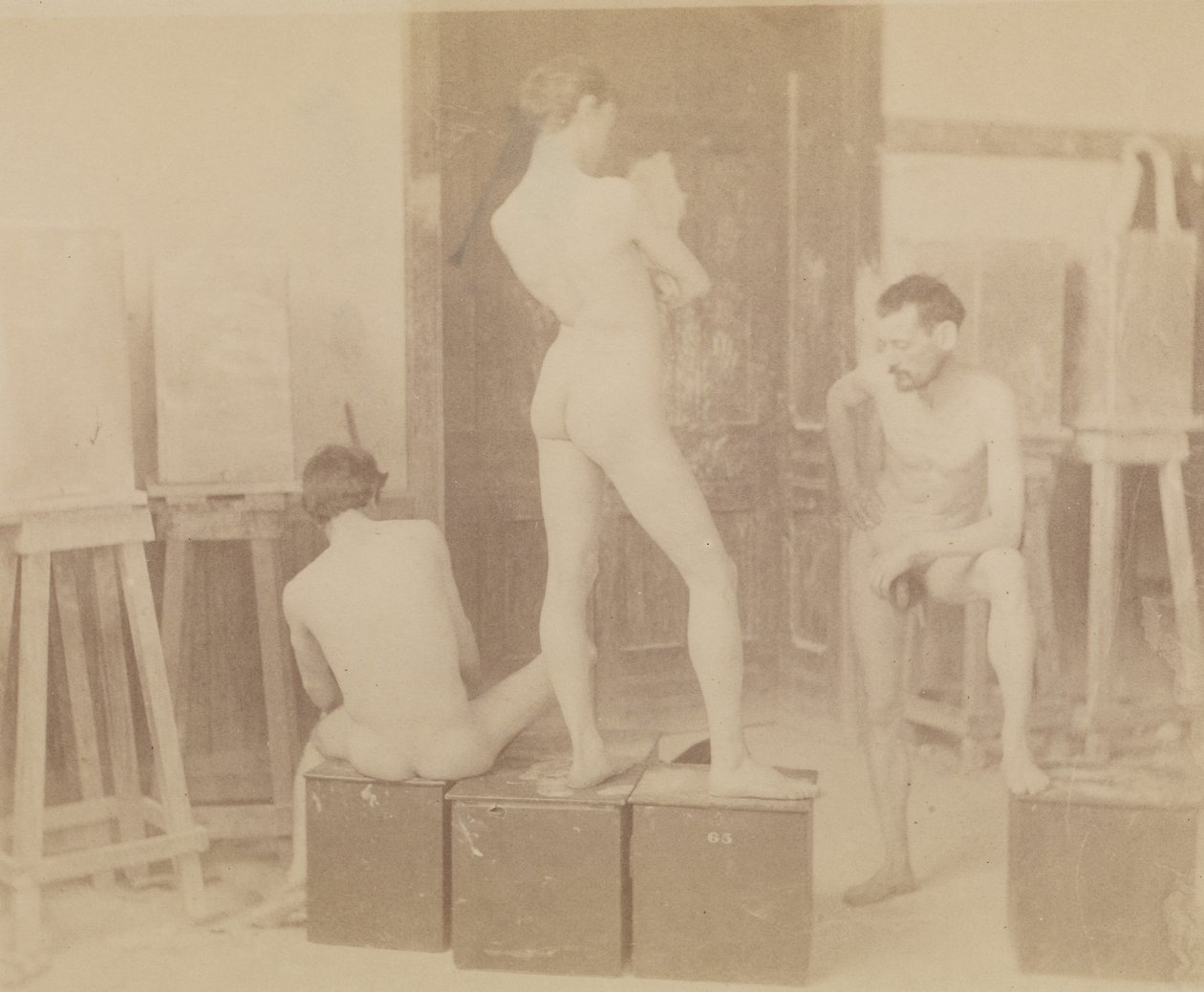 [Tři nahé modelky v malířském ateliéru] od Thomas Eakins