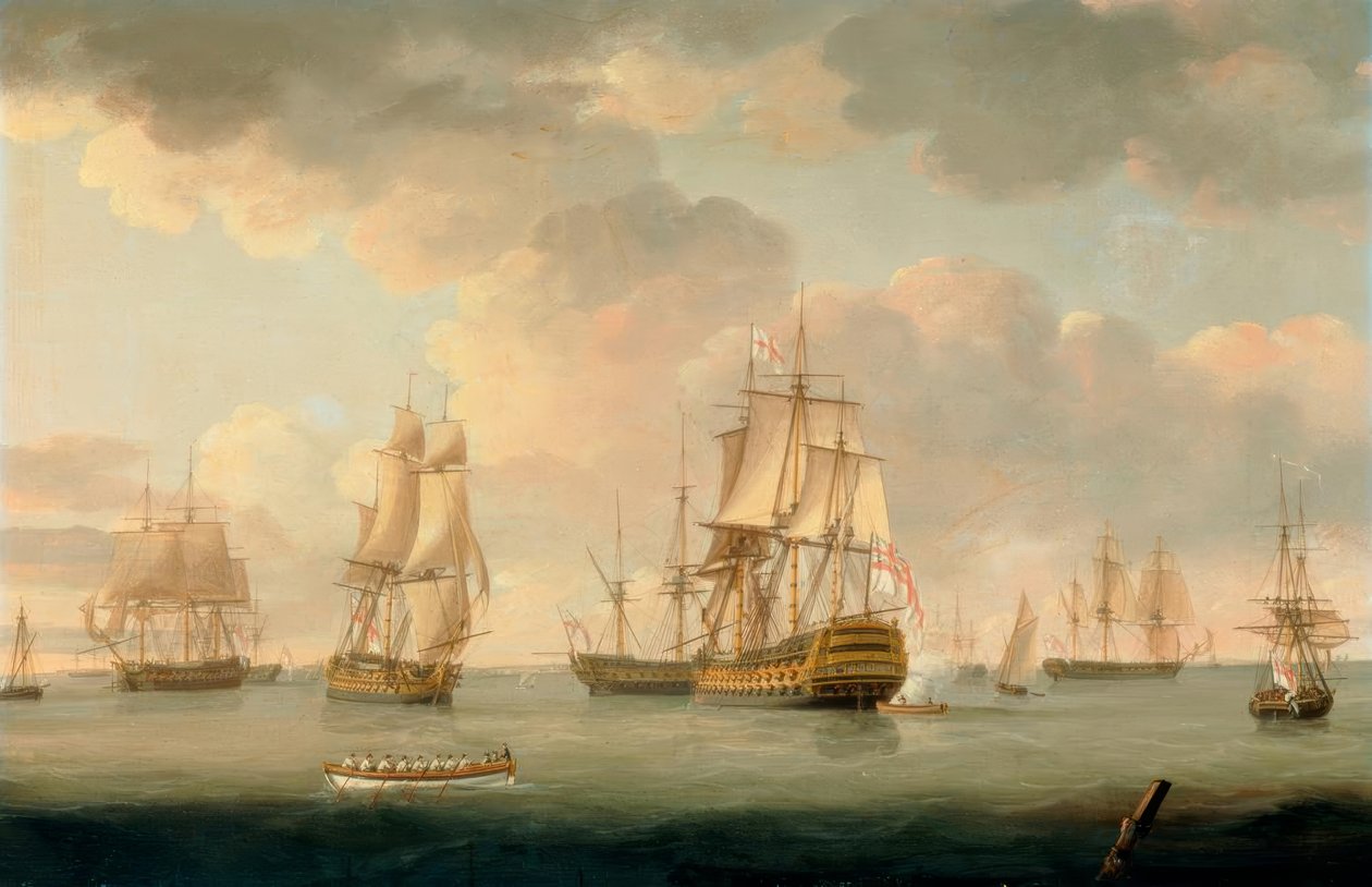 Britské válečné lodě na Spithead od Thomas Elliott