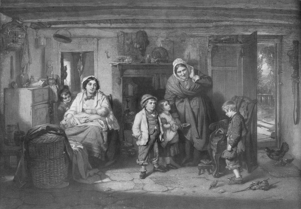 The Mitherless Bairn, c1893, 1911 od Thomas Faed