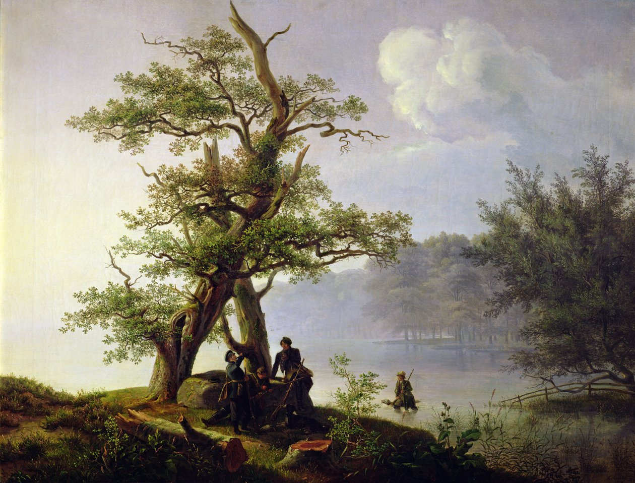 Lov vodního ptactva, 1828 od Thomas Fearnley