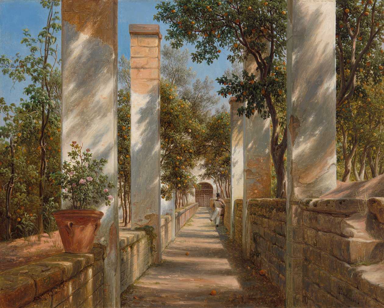 Pergola s pomeranči, c. 1834. od Thomas Fearnley