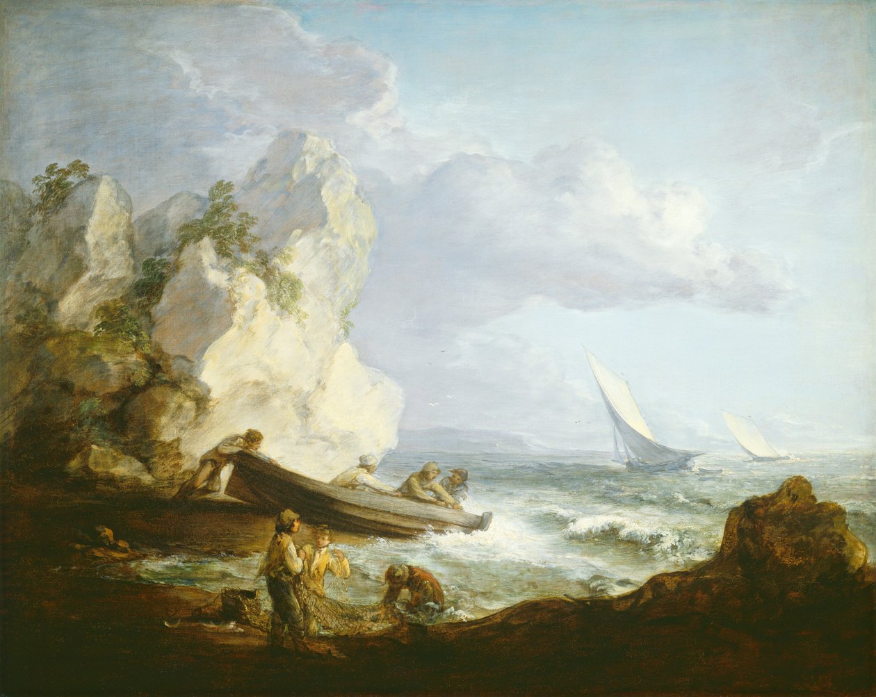 Pobřeží s rybáři, c. 17811782. od Thomas Gainsborough