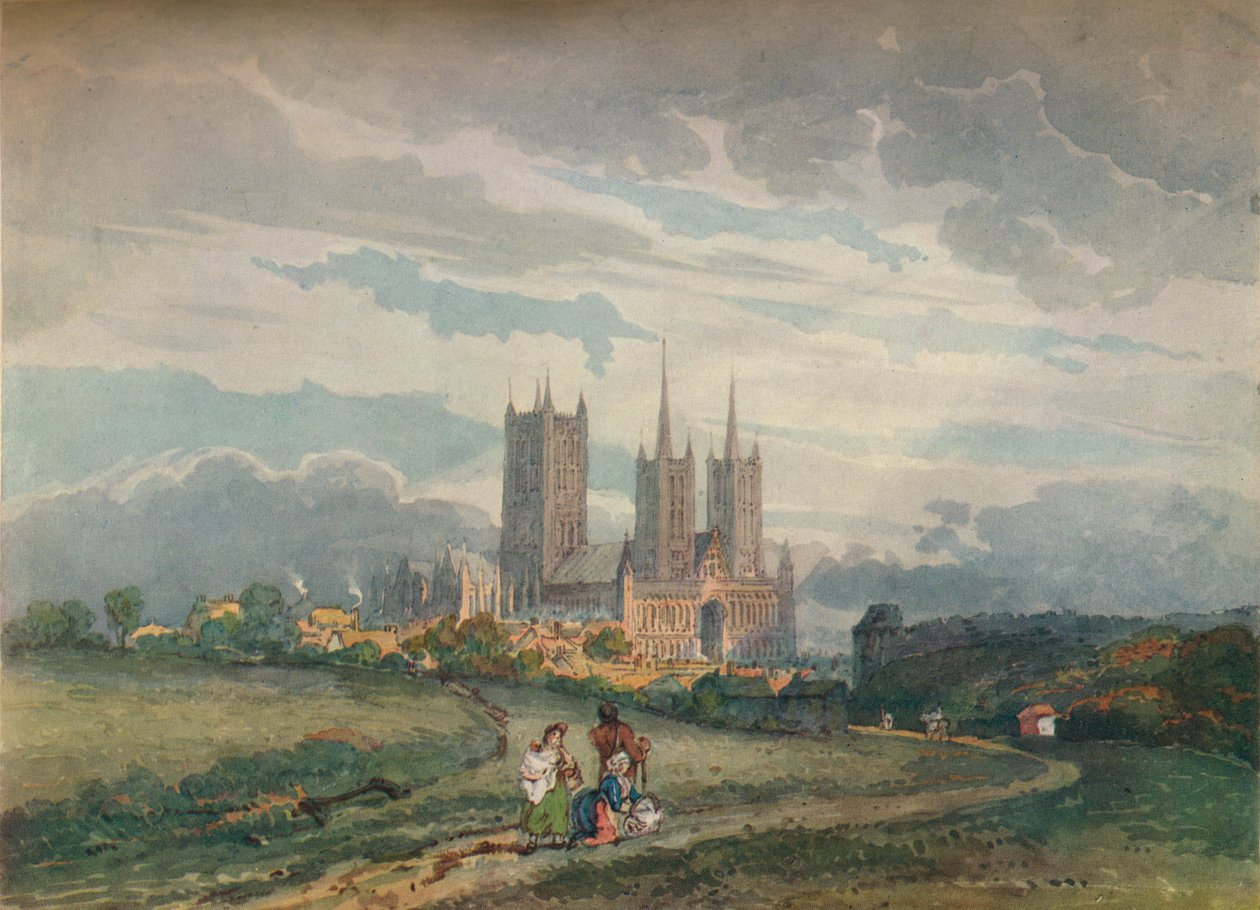 Lincolnská katedrála, c1795 od Thomas Girtin