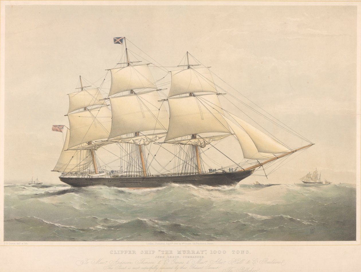 Clipperská loď Murray (1861) od Thomas Goldsworth Dutton