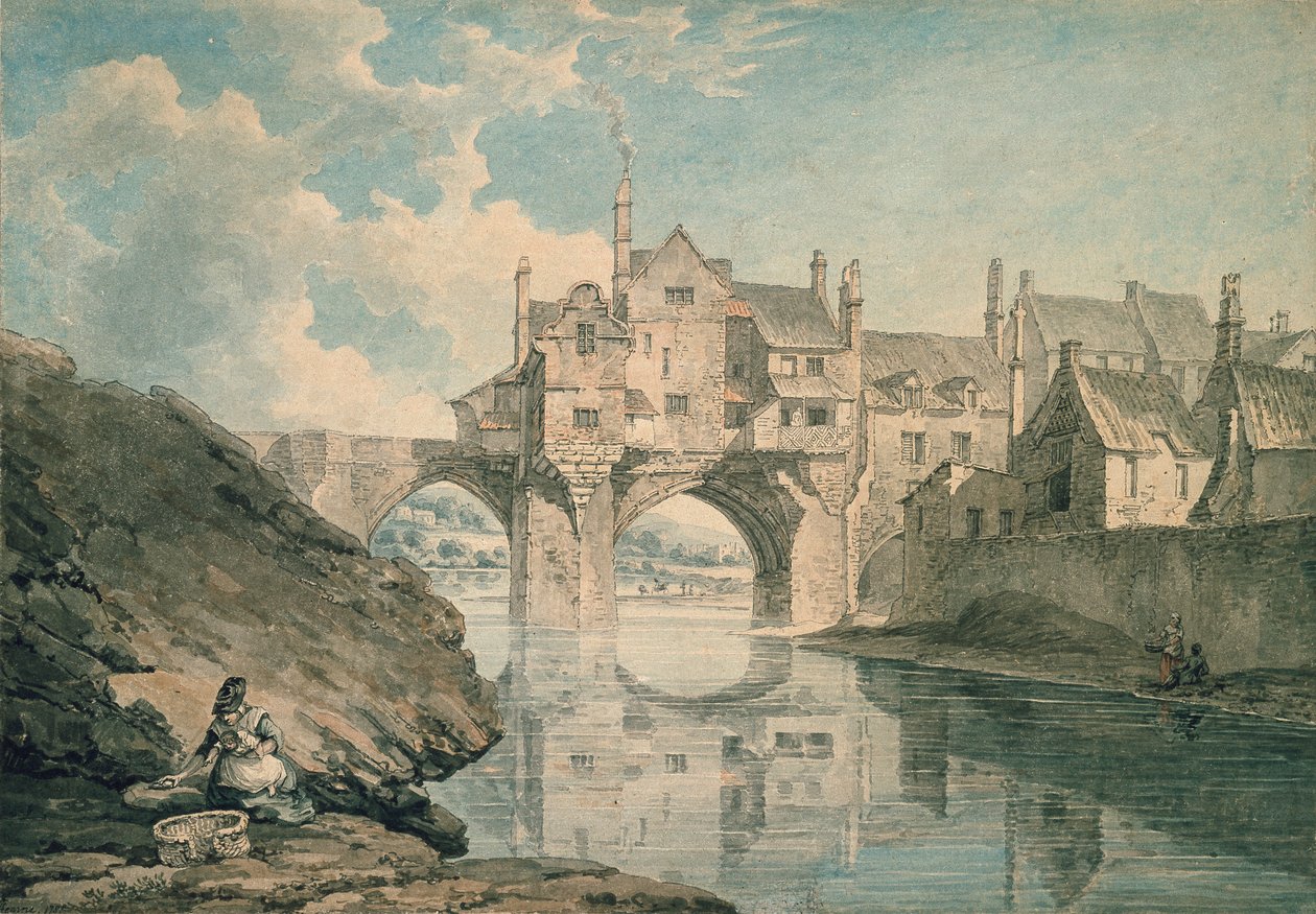 Elvet Bridge, Durham, 1781 od Thomas Hearne