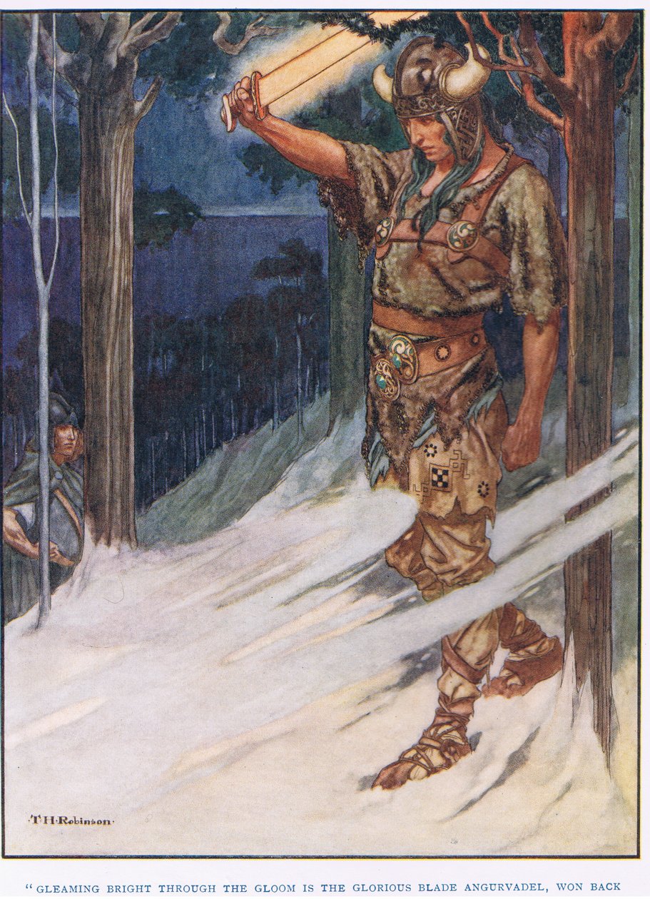 Zářivě bílá v šeru (litografie) od Thomas Heath Robinson