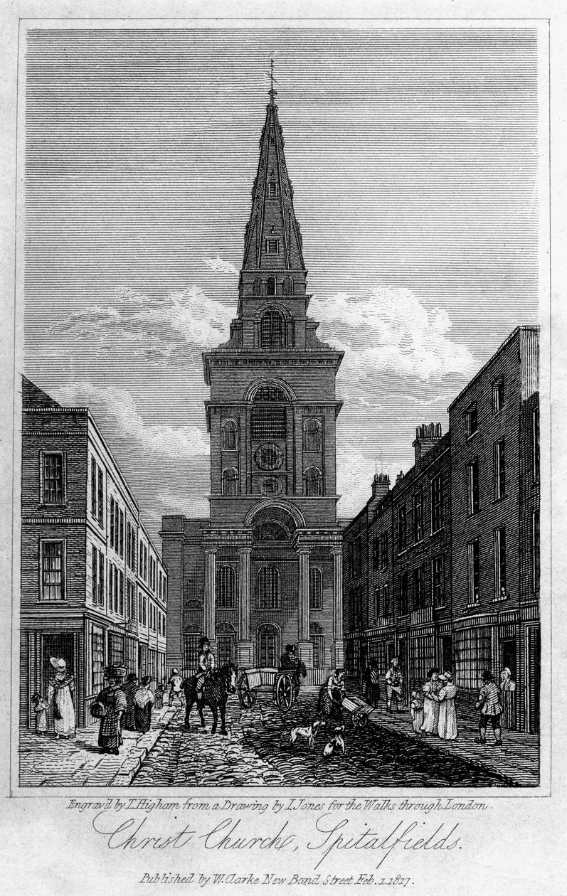 Christ Church, Spitalfields, Londýn, 1817. od Thomas Higham