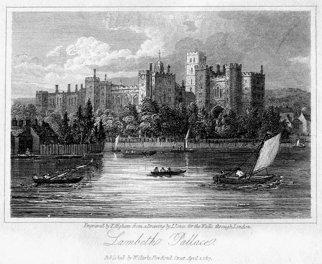 Lambeth Palace, Londýn, 1817. od Thomas Higham