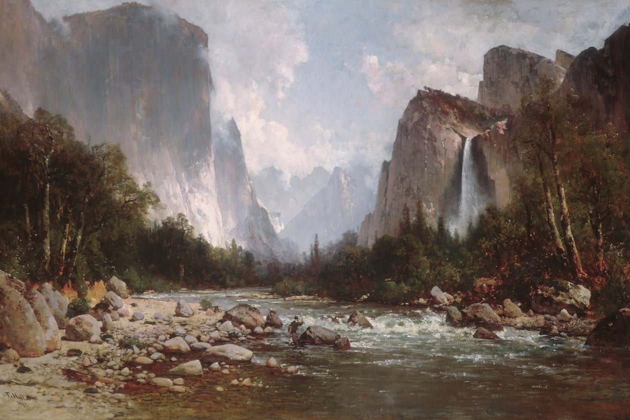 Pohled na Yosemitské údolí, 1885. od Thomas Hill