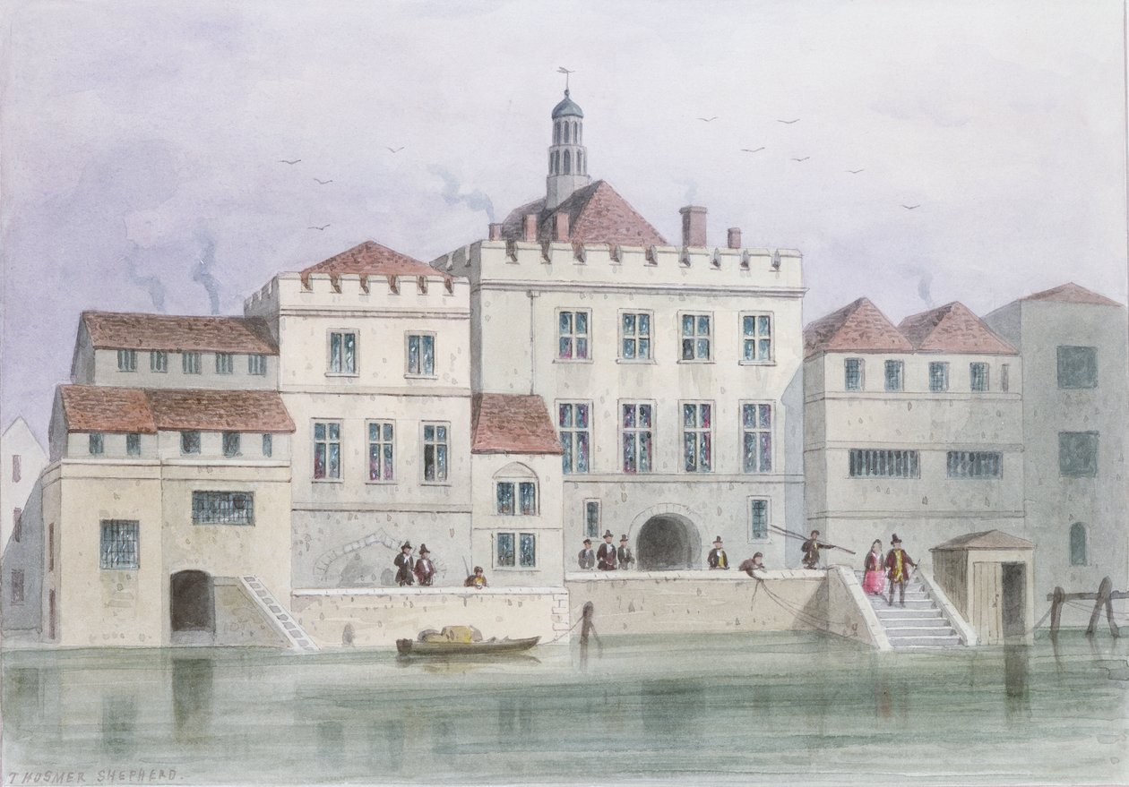 Pohled na Old Fishmongers Hall, 1650 od Thomas Hosmer Shepherd