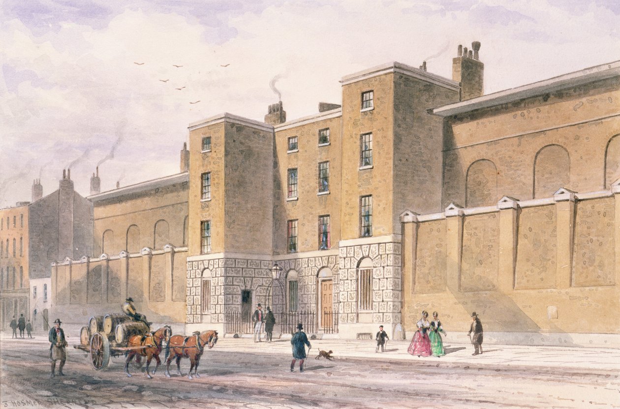 Whitecross Street vězení, 1850 od Thomas Hosmer Shepherd