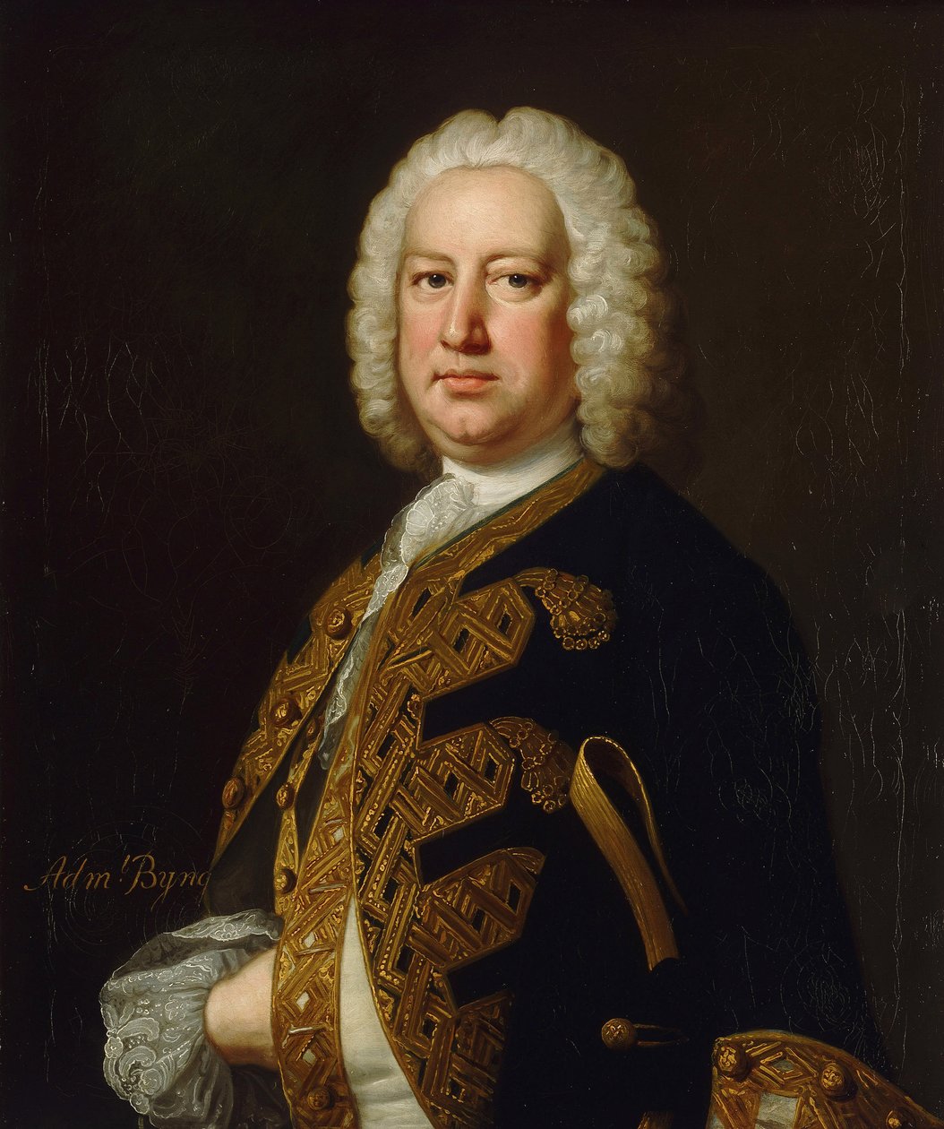 Portrét admirála Johna Bynga od Thomas Hudson