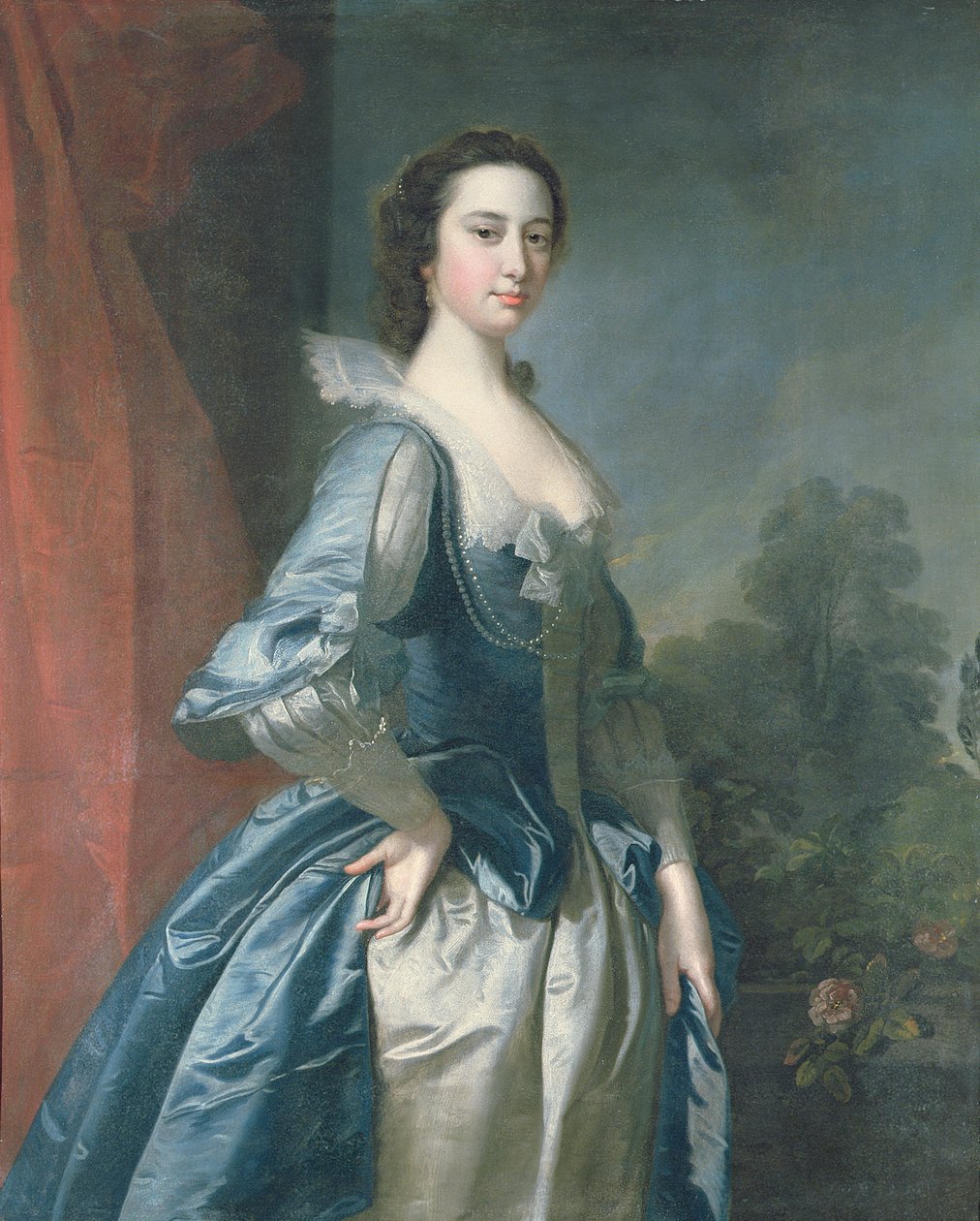 Portrét dámy od Thomas Hudson