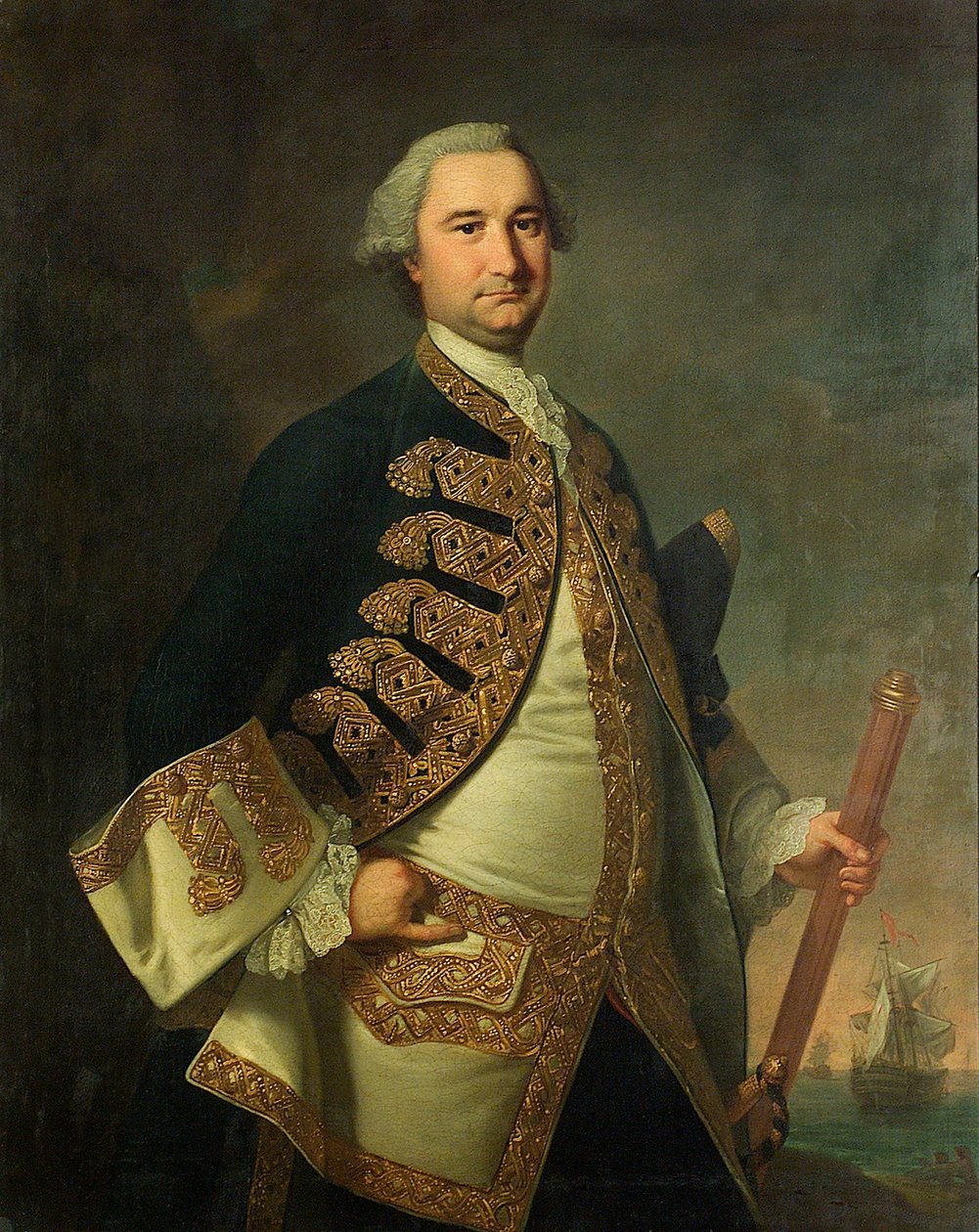 Kontradmirál Richard Tyrrell (1716/7-1766) od Thomas Hudson
