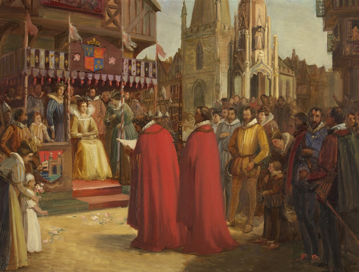 Návštěva královny Alžběty I. v Bristolu od Thomas Kingston