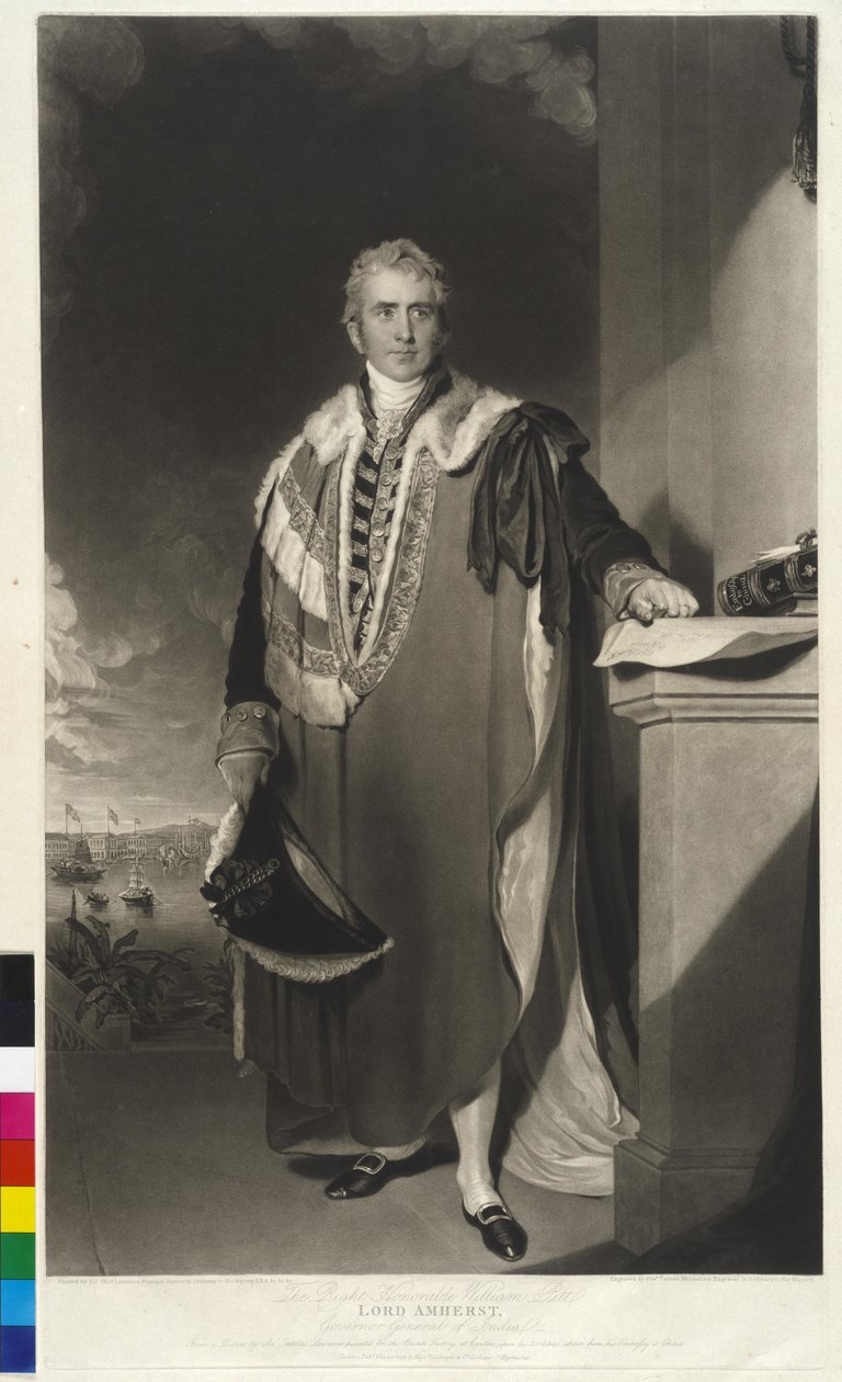 1. hrabě Amherst Amherst od Thomas Lawrence