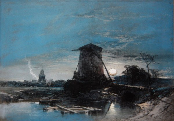 Měsíční holandská krajina od Thomas Leeson the Elder Rowbotham