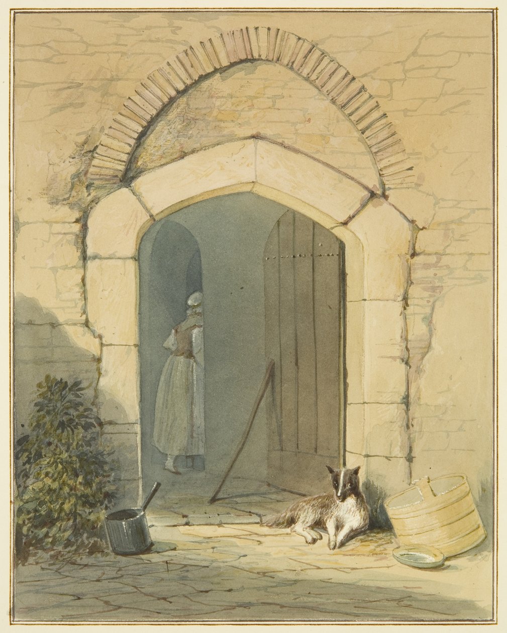 Vchod na farmu od Thomas Leeson the Elder Rowbotham