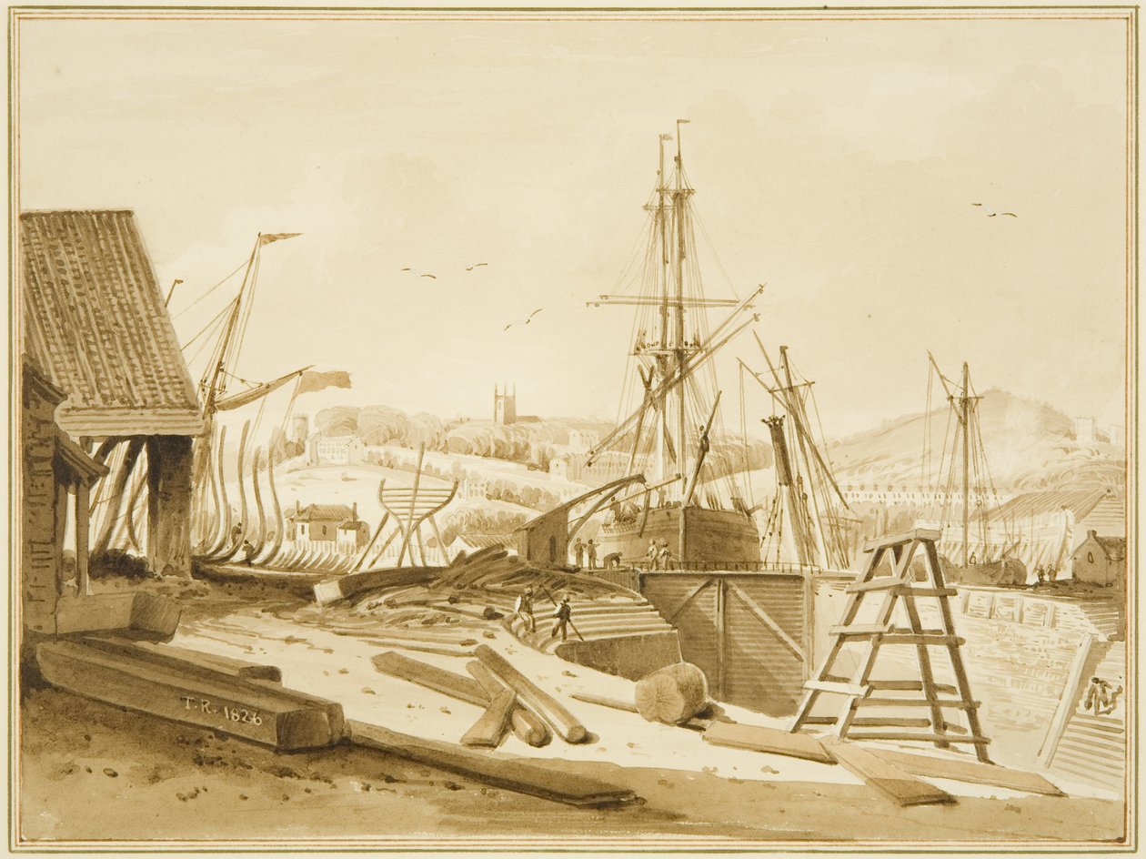 Western Wapping Dock od Thomas Leeson the Elder Rowbotham