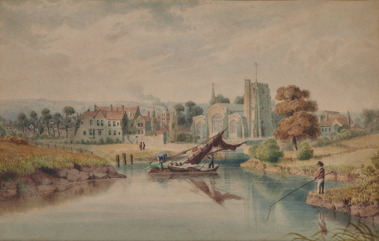 Maidstone z řeky od Thomas Light Merritt