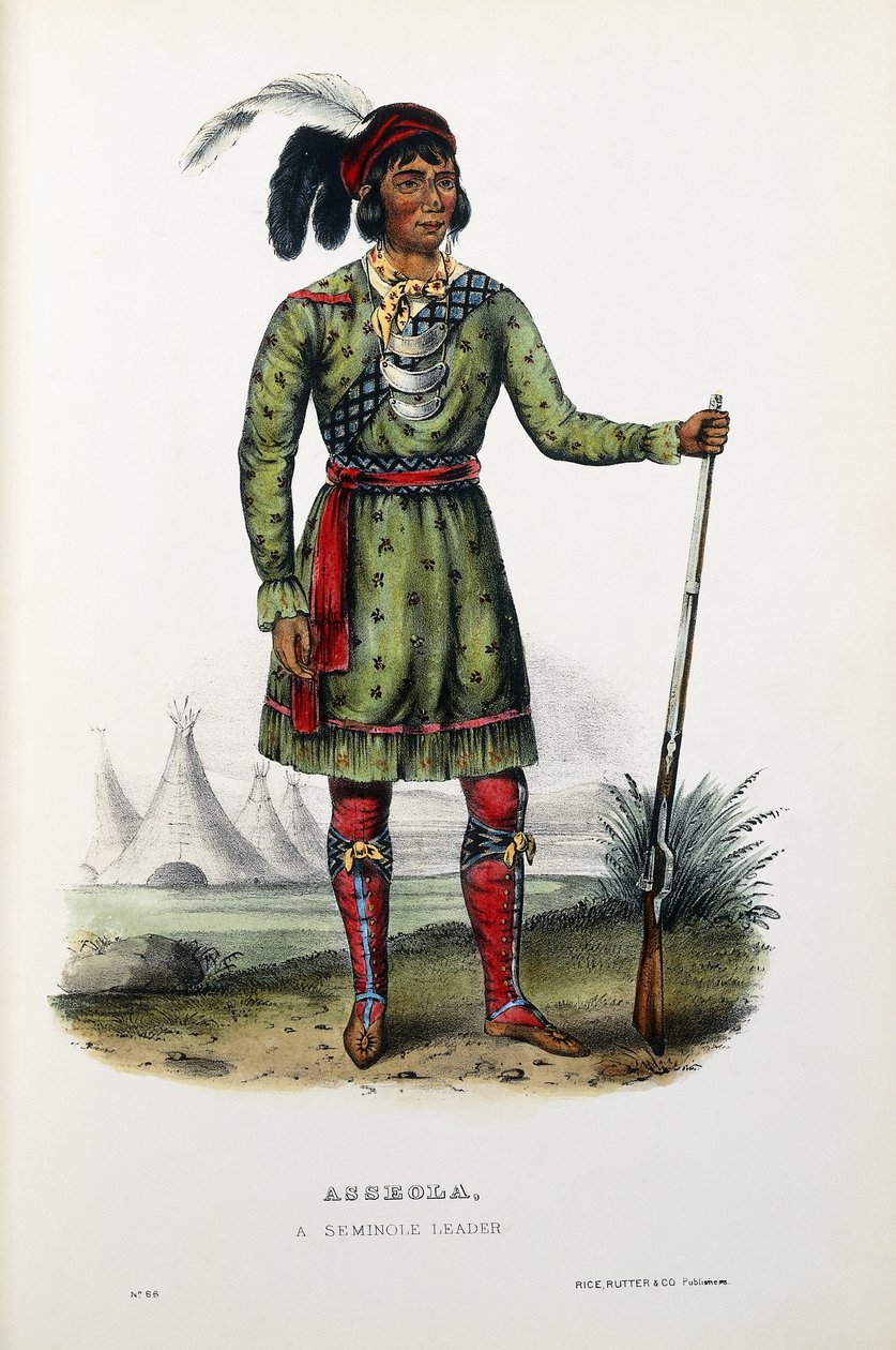 Asseola, vůdce Seminole od Thomas Loraine (after) McKenney