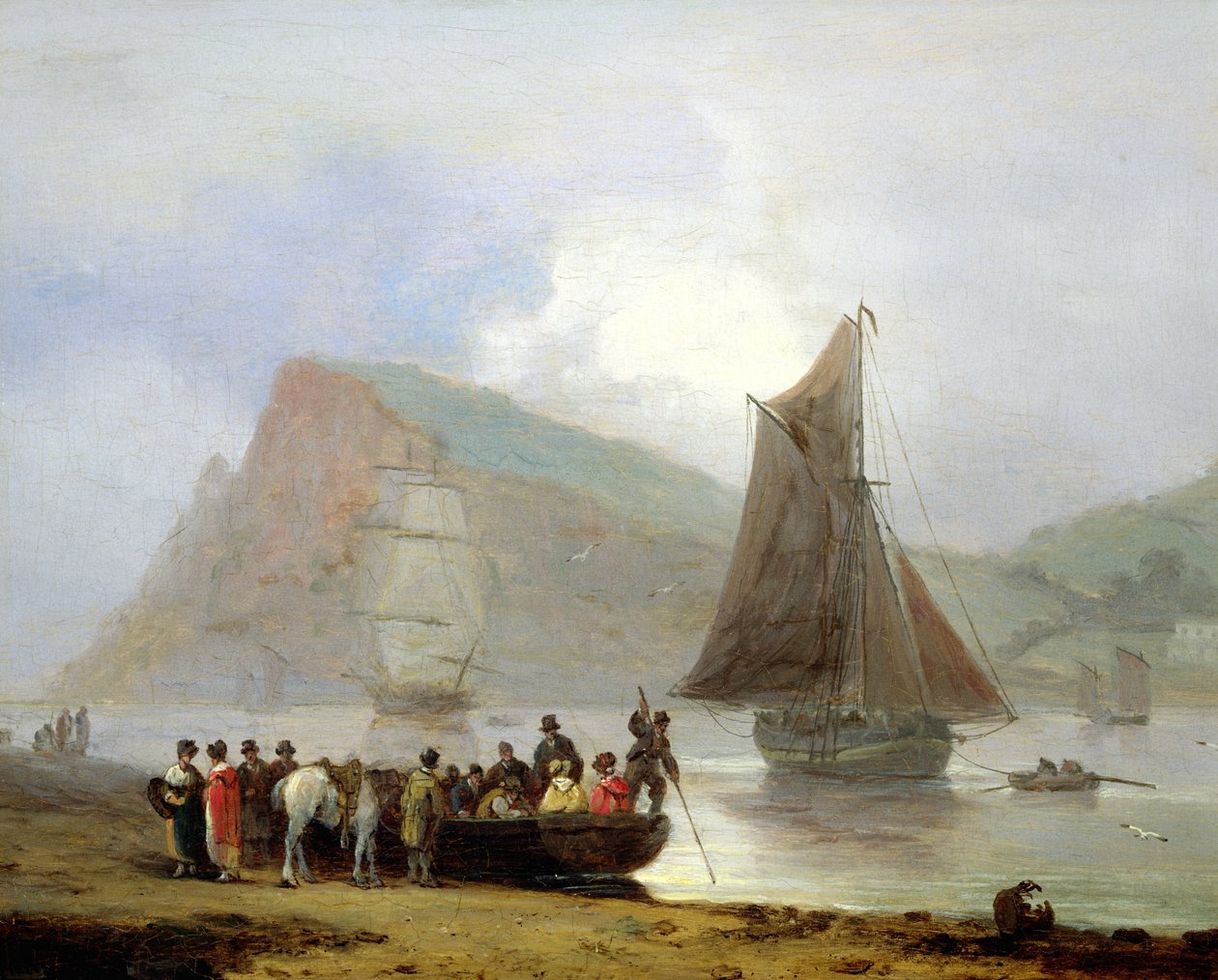 Nalodění na trajekt v Teignmouth, 1821 od Thomas Luny