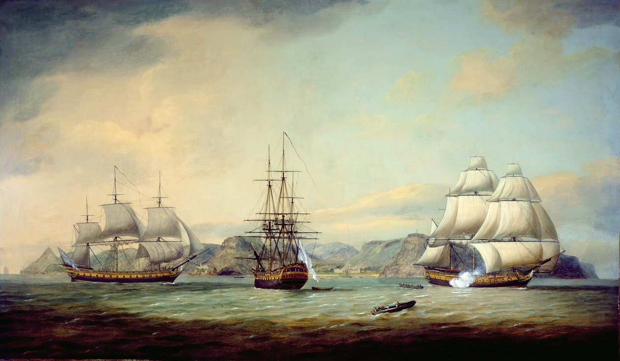 Východoindická loď Ceres u Svaté Heleny, 1788 od Thomas Luny