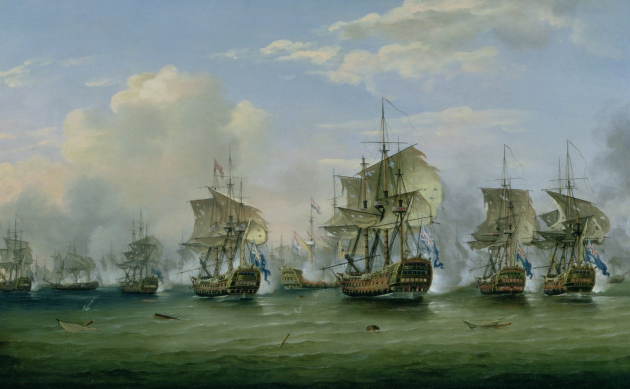 Bitva u Dogger Bank, 1781 od Thomas Luny