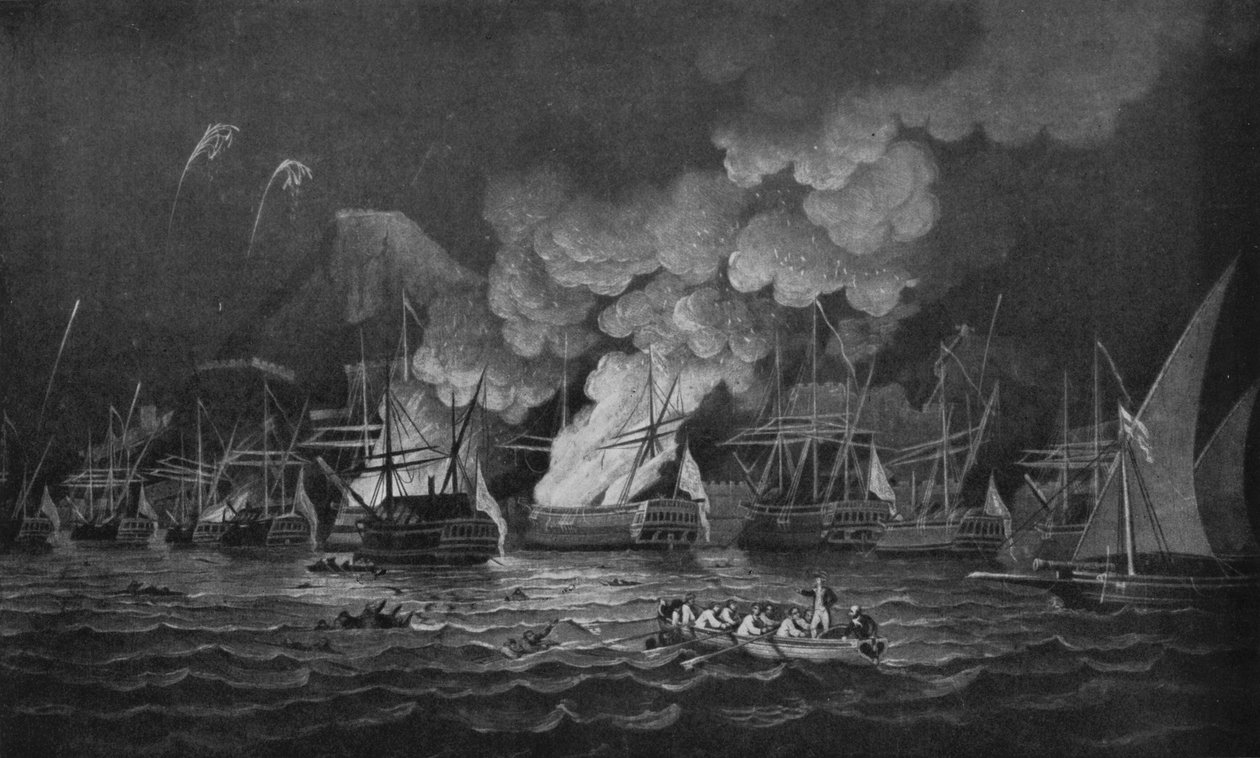 Obrana Gibraltaru, c1785 od Thomas Luny