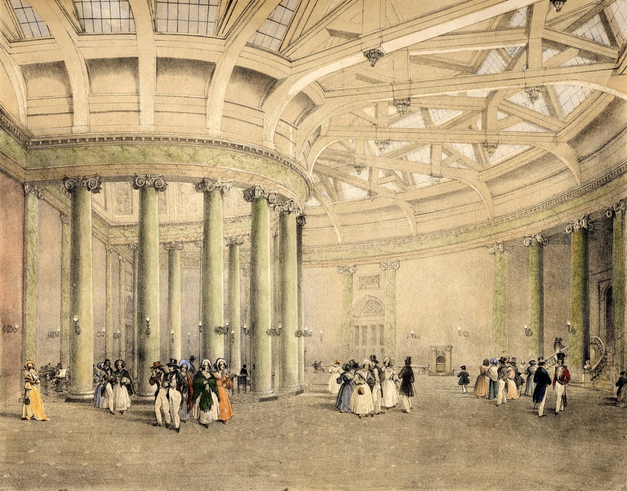 Central Exchange, News Room, c.1838 od Thomas Miles Richardson