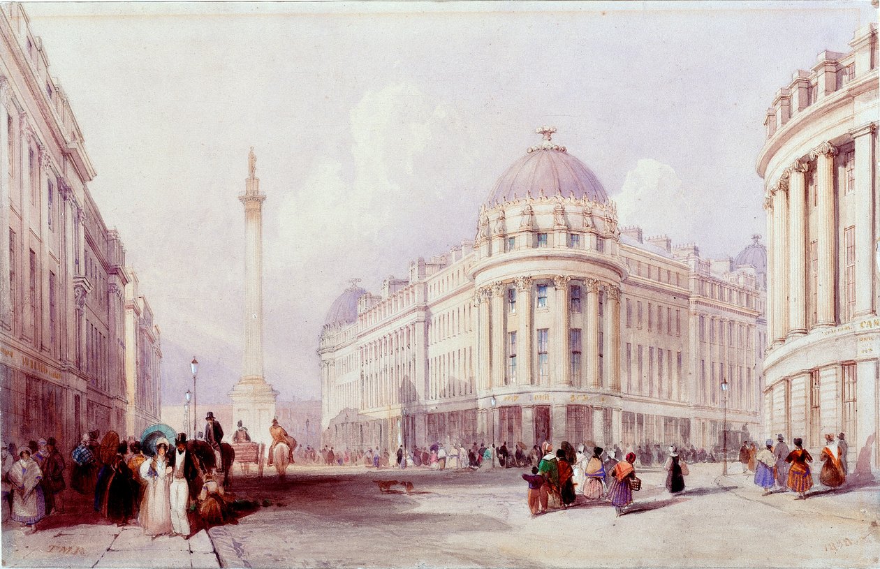 Grainger Street, Newcastle upon Tyne (barva těla) od Thomas Miles Richardson