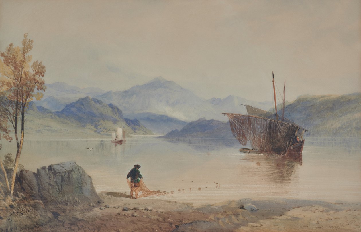 Skotské jezero od Thomas Miles Richardson