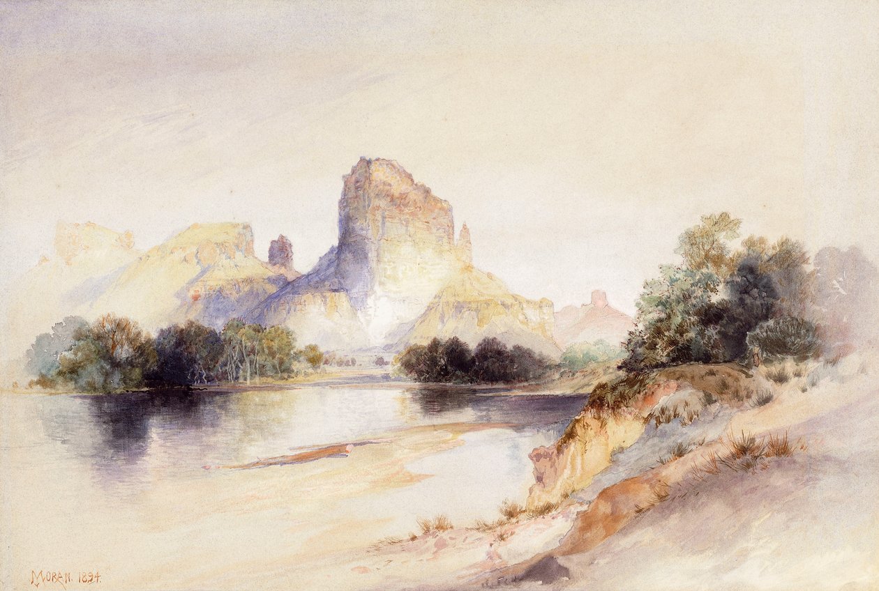 Castle Butte, Green River, Wyoming, 1894 od Thomas Moran
