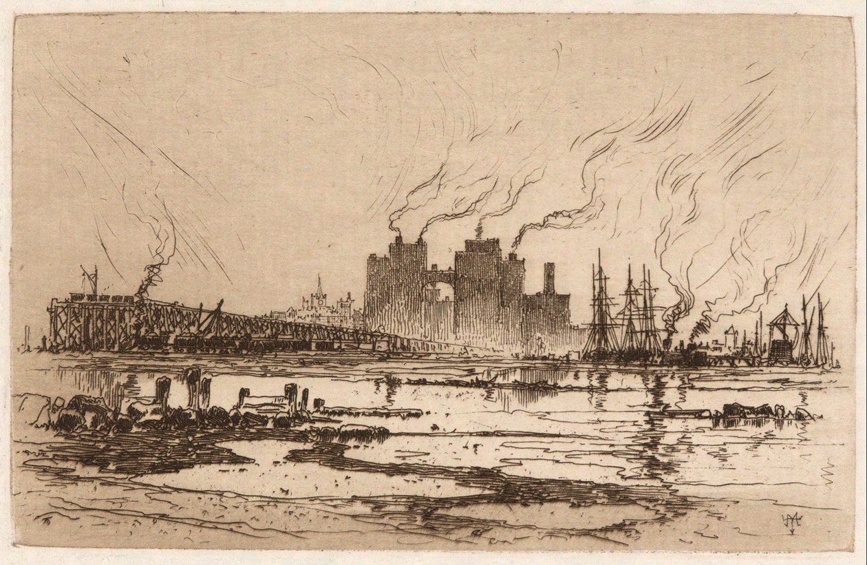 Communipaw, N.J. od Thomas Moran