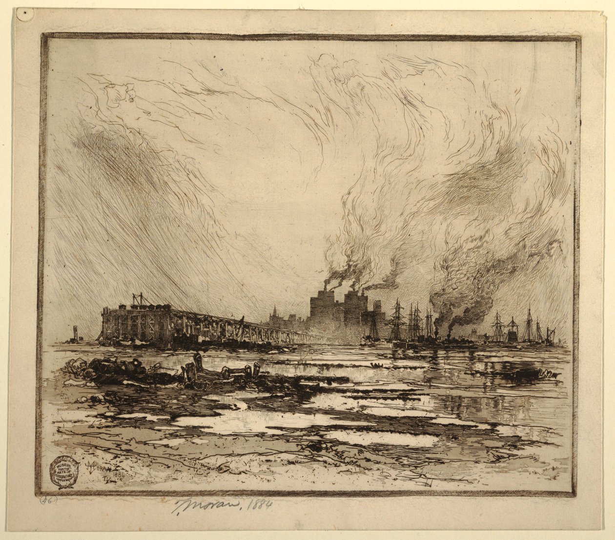 Communipaw, New Jersey od Thomas Moran