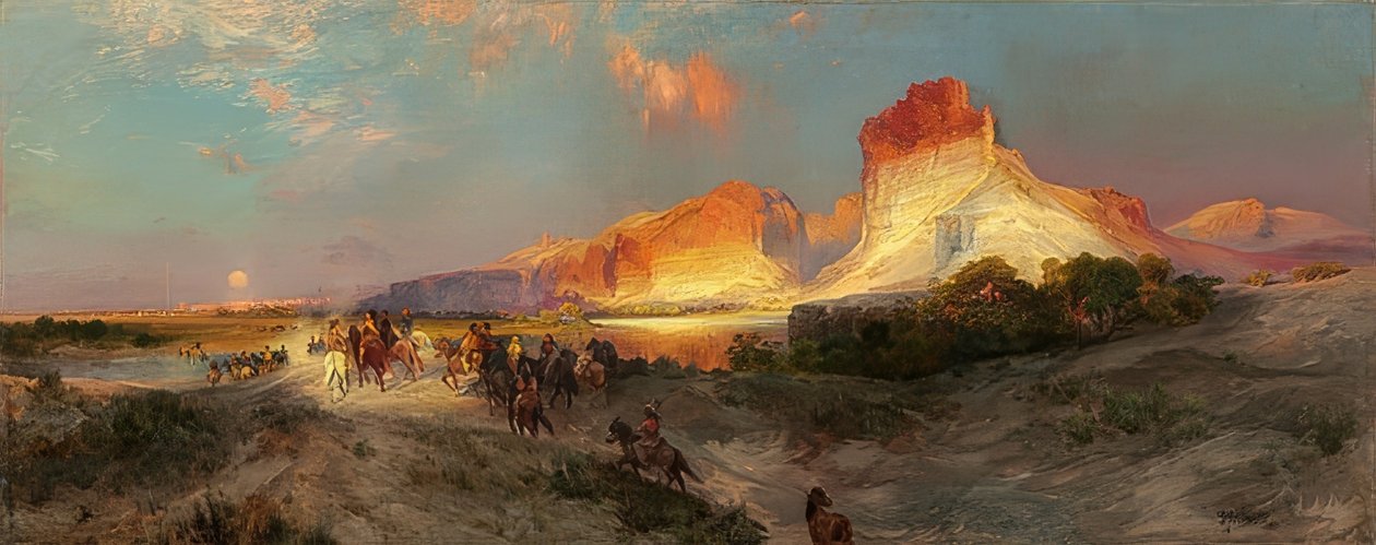Green River Cliffs, Wyoming. 1881 od Thomas Moran