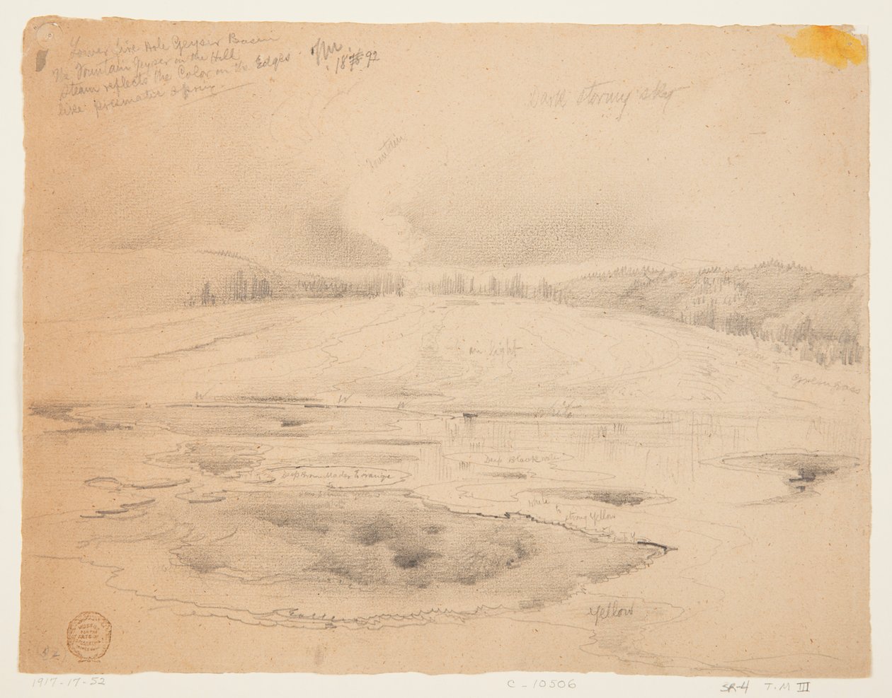 Lower Fire Hole, Geyser Basin, Yellowstone od Thomas Moran